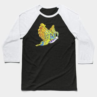 Bright Butterfly in abstract style Baseball T-Shirt